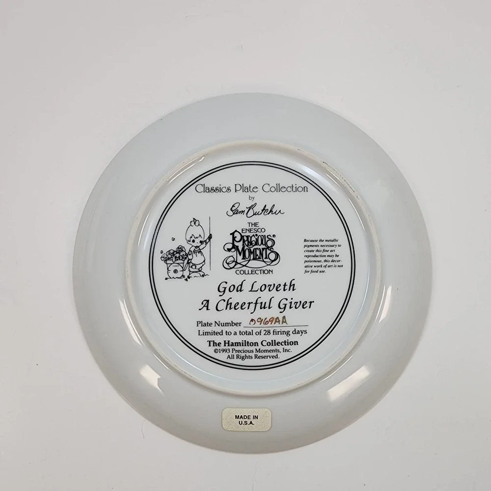Precious Moments Hamilton Collector Plate